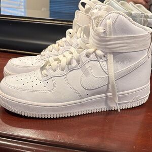 NIKE Kids White High-Top Sneakers